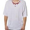 T-shirt en coton blanc orné d'un collier Dolce &amp; Gabbana