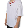 T-shirt en coton blanc orné d'un collier Dolce &amp; Gabbana