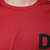 T-shirt ras du cou en coton rouge Dolce &amp; Gabbana avec logo DG imprimé