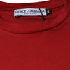 T-shirt ras du cou en coton rouge Dolce &amp; Gabbana avec logo DG imprimé