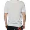 Dolce &amp; Gabbana – Kurzärmliges T-Shirt aus cremeweißer Baumwolle
