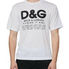 Dolce &amp; Gabbana – Lässiges T-Shirt aus weißer Baumwolle mit DG-Logo-Print