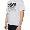 Dolce &amp; Gabbana – Lässiges T-Shirt aus weißer Baumwolle mit DG-Logo-Print