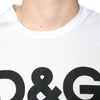 Dolce &amp; Gabbana – Lässiges T-Shirt aus weißer Baumwolle mit DG-Logo-Print