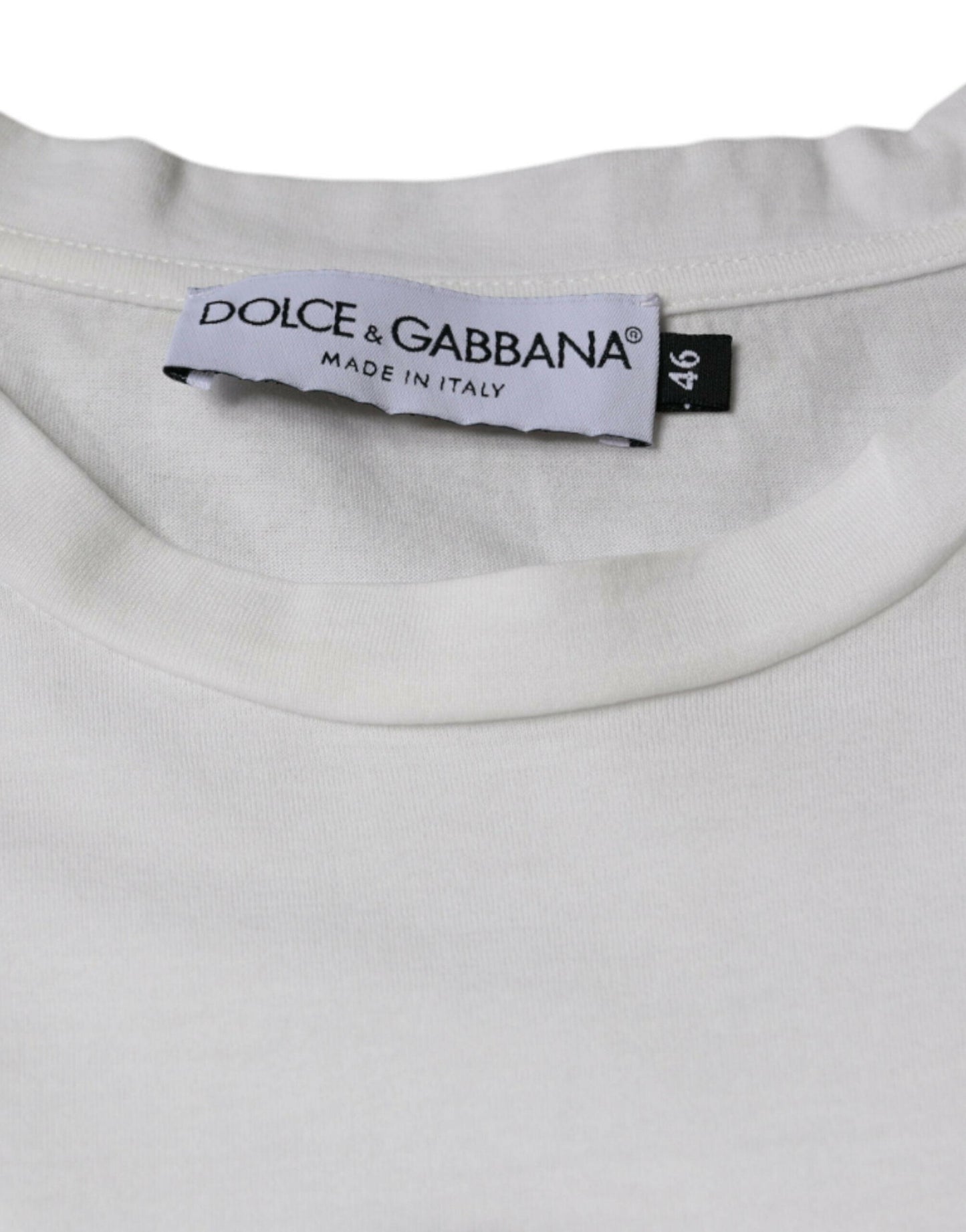 Dolce &amp; Gabbana – Lässiges T-Shirt aus weißer Baumwolle mit DG-Logo-Print