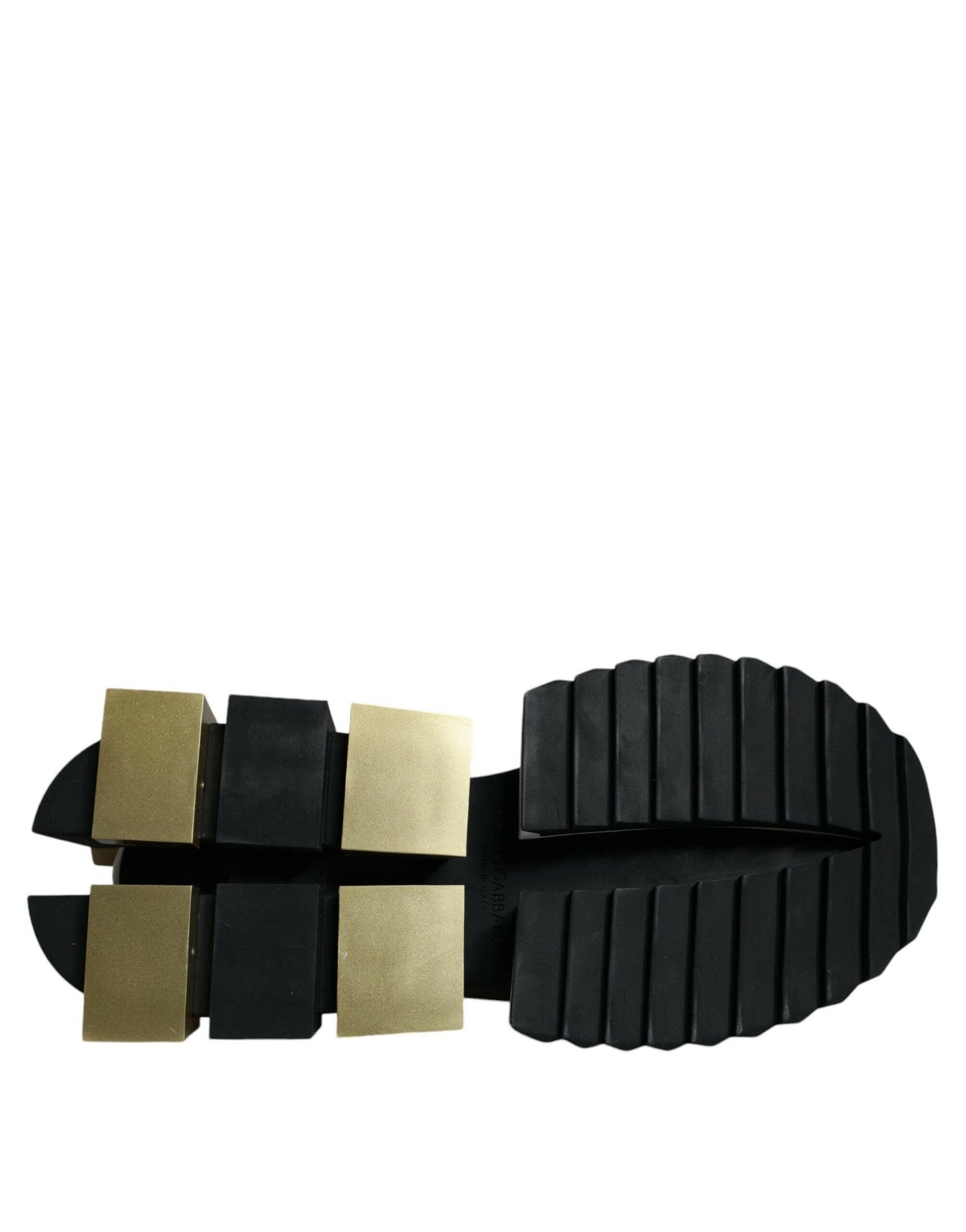 Dolce &amp; Gabbana Weißgold Schwarz Leder SUPER KING Sneakers Schuhe