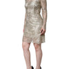 Dolce & Gabbana Gold Floral Lace A-line Sheath Mini Dress