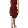 Dolce & Gabbana Red One Shoulder Pleated A-line Mini Dress