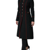 Dolce & Gabbana Black Single Breasted Trench Coat Jacket