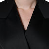 Dolce & Gabbana Black Polyester Double Breasted Coat Jacket