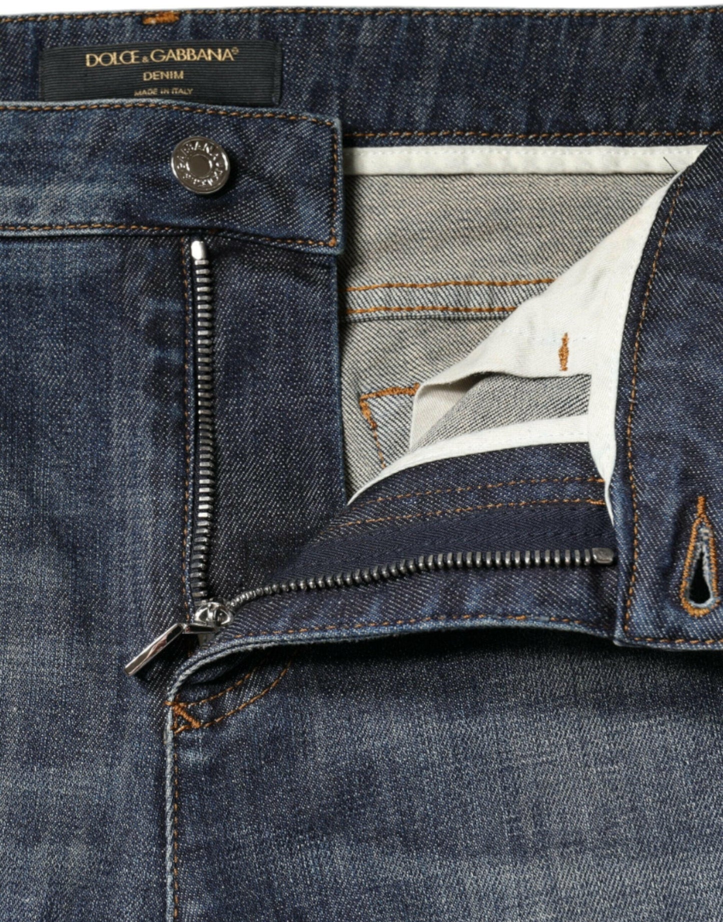 Jean skinny en coton stretch bleu foncé Dolce &amp; Gabbana