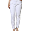 Dolce & Gabbana White Cotton Stretch AUDREY Skinny Jeans