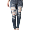 Jean skinny déchiré en coton stretch bleu Dolce &amp; Gabbana