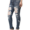 Jean skinny déchiré en coton stretch bleu Dolce &amp; Gabbana