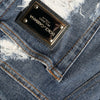 Jean skinny déchiré en coton stretch bleu Dolce &amp; Gabbana