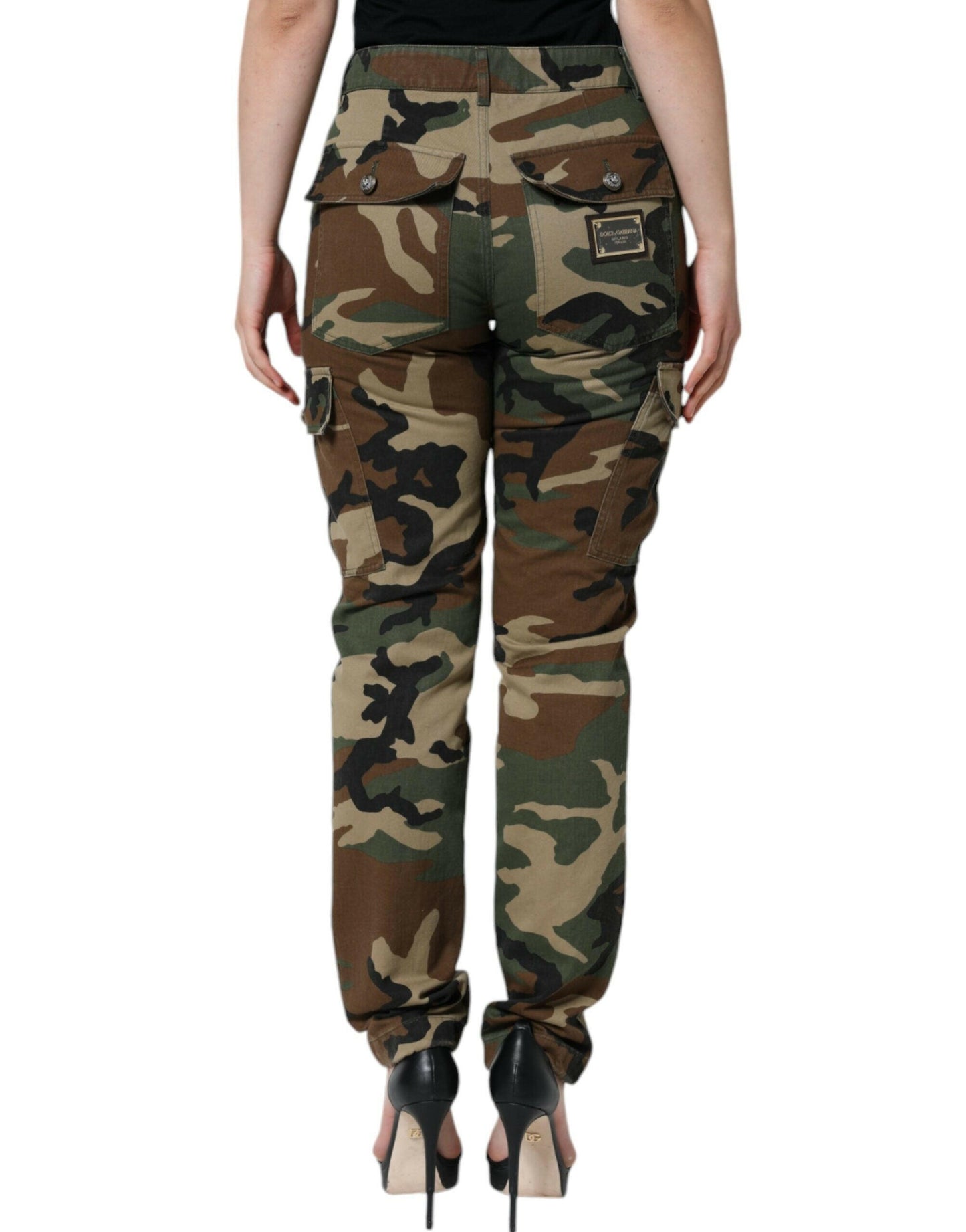 Dolce &amp; Gabbana – Mehrfarbige Cargohose mit Camouflage-Muster