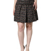 Dolce & Gabbana Multicolor High Waist Tartan Tweed A-line Mini Skirt
