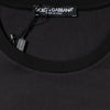 T-shirt col rond en coton noir avec logo imprimé Dolce &amp; Gabbana