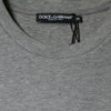 Dolce & Gabbana Gray Cotton Blend Embellished Tee T-shirt