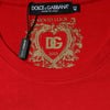 Dolce &amp; Gabbana – Rotes T-Shirt aus Baumwolle mit Rundhalsausschnitt und kurzen Ärmeln