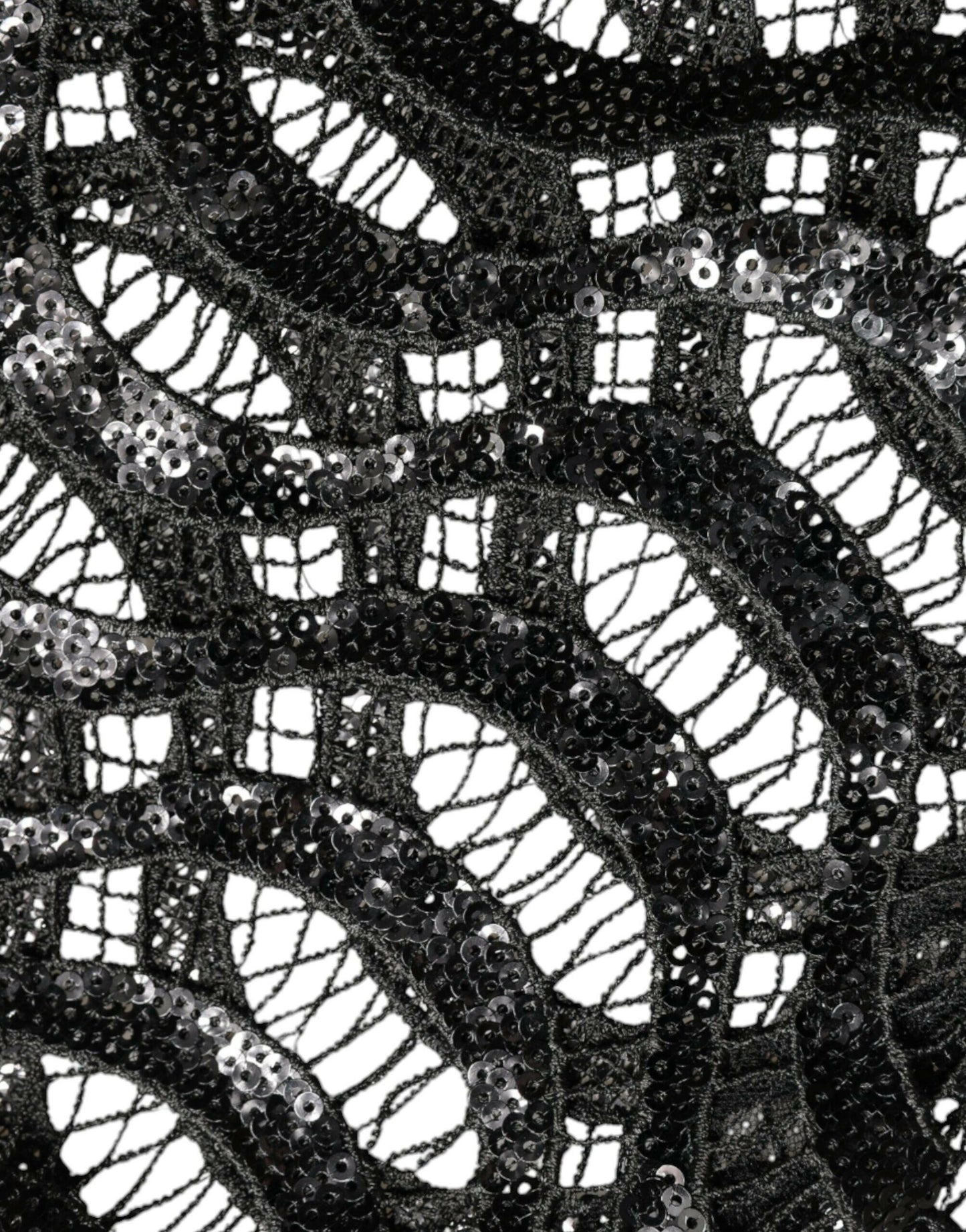 Chemisier débardeur sans manches à sequins noirs Dolce &amp; Gabbana