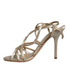 Dolce &amp; Gabbana Beige Leder Stiletto Heels Sandalen Schuhe