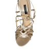 Dolce &amp; Gabbana Beige Leder Stiletto Heels Sandalen Schuhe