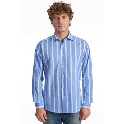 Chemise homme en coton bleu clair Baldinini Trend