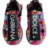 Dolce &amp; Gabbana Pink Sorrento Kristalle Low Top Sneakers Schuhe