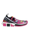 Dolce &amp; Gabbana Pink Sorrento Kristalle Low Top Sneakers Schuhe