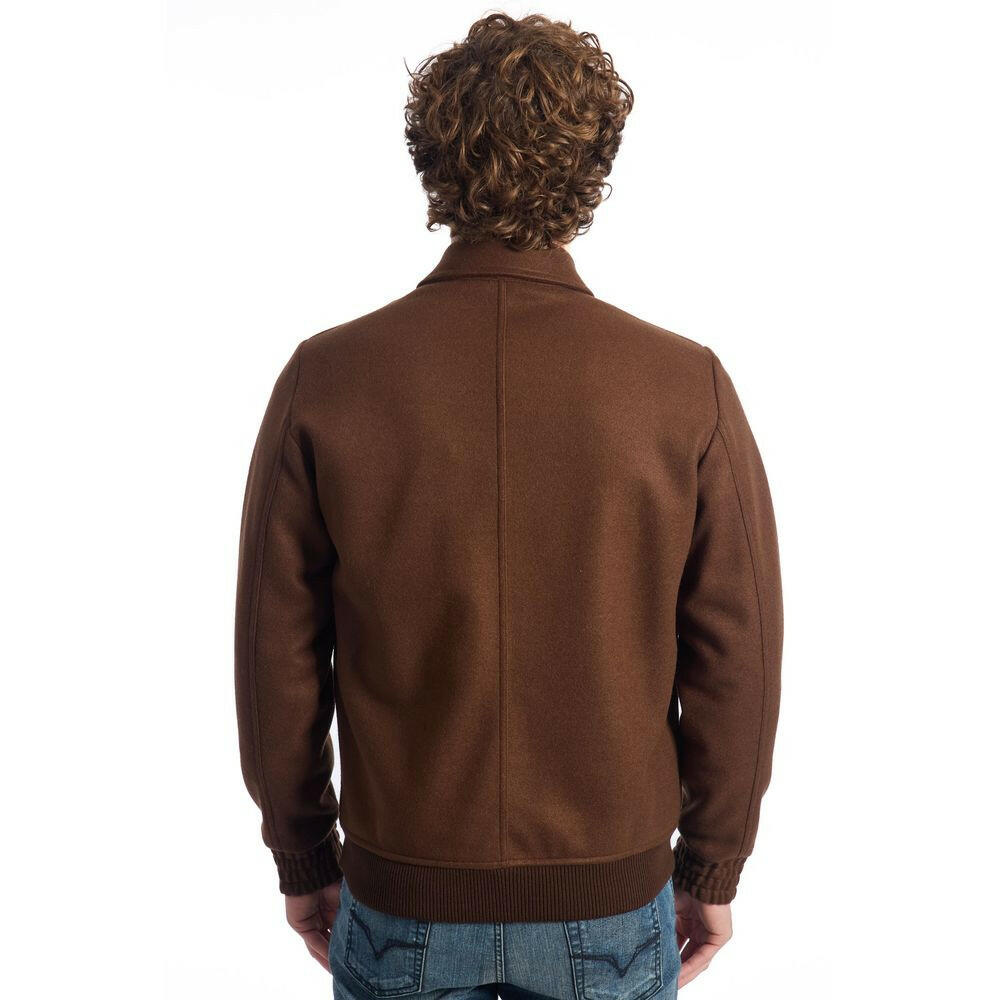 Veste de luxe en laine marron pour homme Roberto Pepe