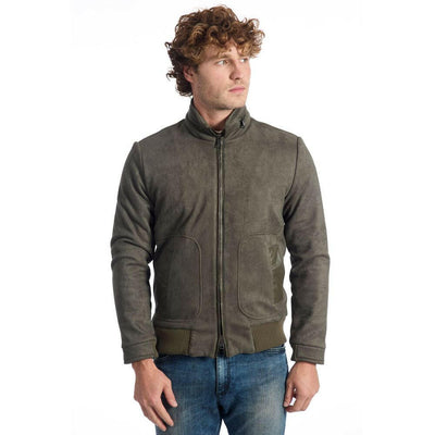 Roberto Pepe Luxury Green Eco Leather Men Jacket