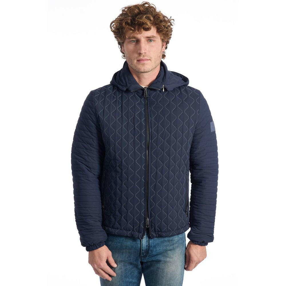 Veste homme en polyamide bleu de luxe Roberto Pepe