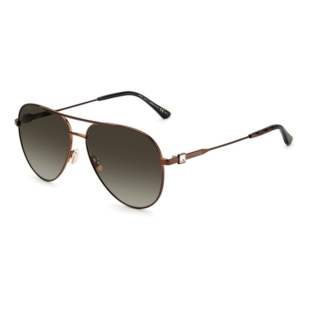 Jimmy Choo Braune Metallsonnenbrille