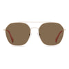 Polaroid Beige Stainless Steel Sunglasses