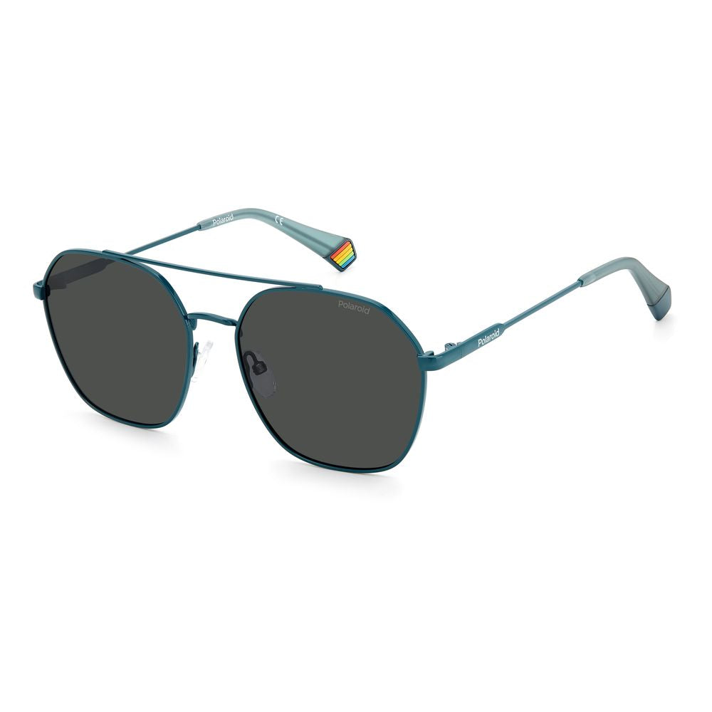 Polaroid – Blaue Edelstahl-Sonnenbrille