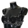 Dolce & Gabbana Black Silk White Lace Stretch Underwear Bra