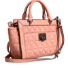 Michael Kors Peach Quilted Leather Logo Crossbody VIVIANNE Messenger Bag