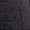 GF Ferre Dark Gray Wool Viscose Foulard Patterned Scarf