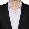 Blazer-manteau simple boutonnage en laine bleu foncé Dolce &amp; Gabbana