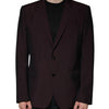 Dolce &amp; Gabbana – Einreihiger Blazer aus Wolle in Bordeaux