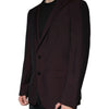 Dolce &amp; Gabbana – Einreihiger Blazer aus Wolle in Bordeaux