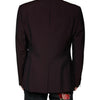 Dolce &amp; Gabbana – Einreihiger Blazer aus Wolle in Bordeaux