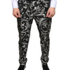 Dolce & Gabbana Black Jacquard Skinny Dress Pants