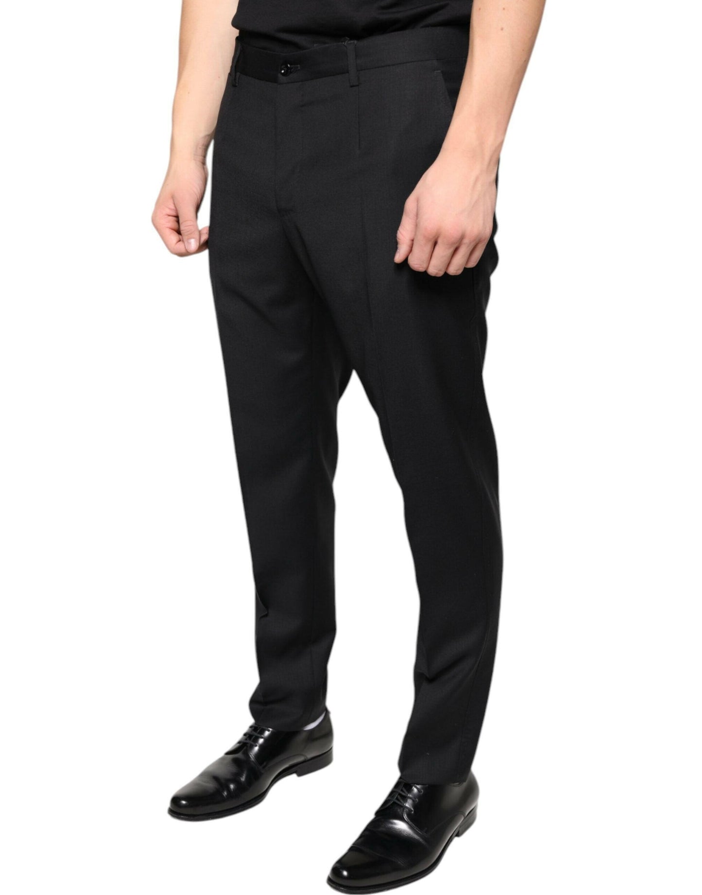 Dolce &amp; Gabbana Schwarze Skinny-Hose aus Wolle für Herren