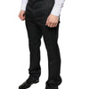 Dolce & Gabbana Black Stripes Skinny Men Dress Pants