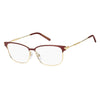 Marc Jacobs Brille aus burgunderrotem Metall (Gestell)