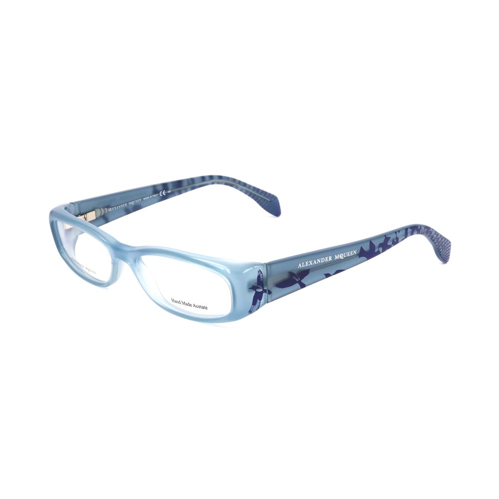 Alexander McQueen Brille aus blauem Acetat (Gestell)