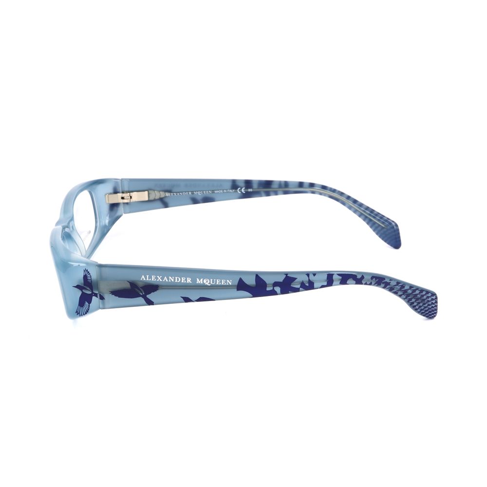 Alexander McQueen Brille aus blauem Acetat (Gestell)