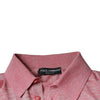 Dolce &amp; Gabbana – Rosafarbenes Poloshirt aus Polyester mit langen Ärmeln für Herren
